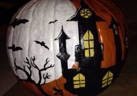 Haunted House Pumpkin Painting: A Spooky Art Form