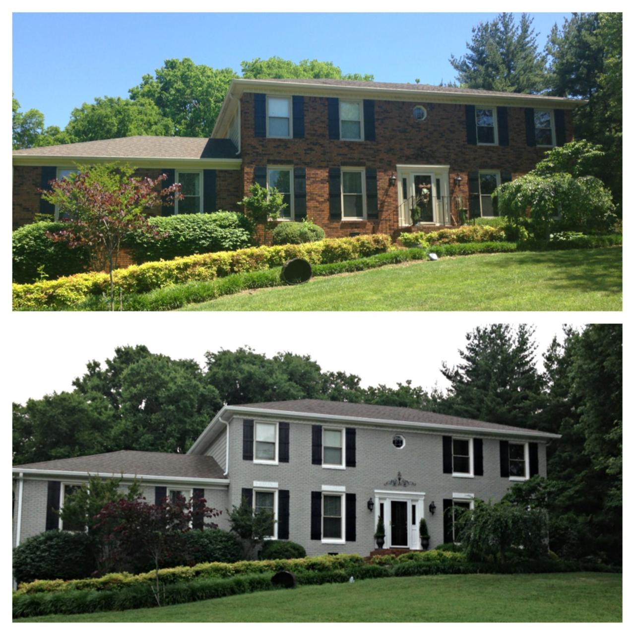 Gray Painted Brick House Before and After: A Stunning Transformation